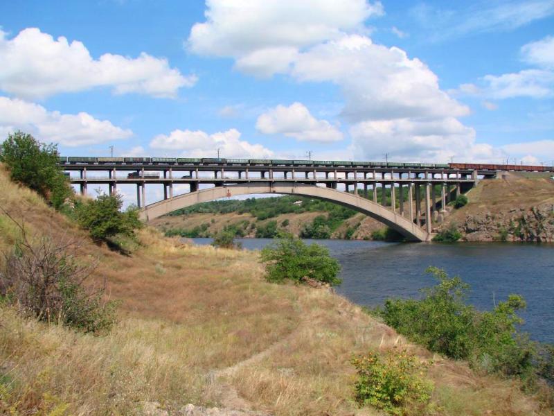 Фото 1, Мост Преображенского через Старый Днепр, Запорожье, Украина